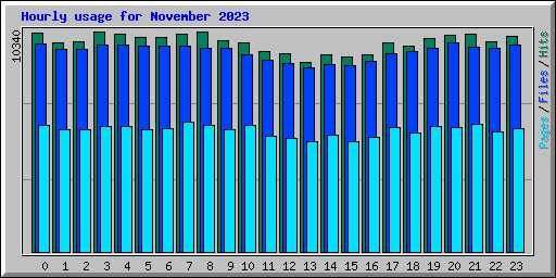 Hourly usage for November 2023