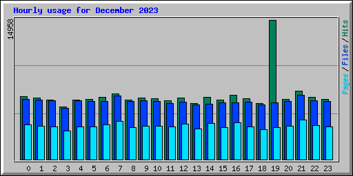 Hourly usage for December 2023