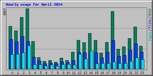 Hourly usage for April 2024