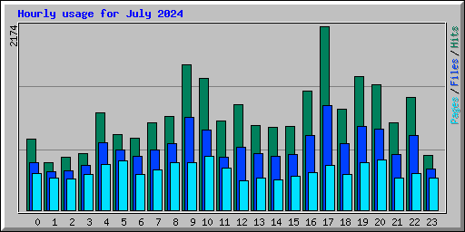 Hourly usage for July 2024